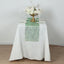 5 Pack Organza 12"x108" Table Runners Hunter Emerald Green - Gold Wave Design
