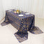 Mesh 90"x156" Rectangle Tablecloth Royal Blue/Gold - Wave Sequin Embroidered Table Cover