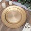 6-Pack Acrylic Round Charger Plates 13" in Gold with Beaded Rim, Dinner Charger Event Tabletop Decor