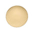 6-Pack Plastic Round Charger Plates 13" in Gold with Scalloped Shell Pattern, Coastal Inspired Disposable Charger Tableware