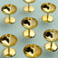 12-Pack Plastic Dessert Cup Candy Dishes Gold - Decorative Mini Pedestal Stands for Treats 2"