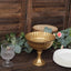 Glass Compote Floral Bowl Pedestal Vase Roman Style Gold - Antique Flower Vase for Sophisticated Event DÃ©cor 7"