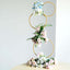 3ft 4-Tier Gold Metal Hoop Pillar Flower Stand, Wreath Wedding Arch Table Centerpiece