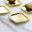 12 Pack 3" Gold Baroque Mini Square Sweet Treats Serving Platter, Party Favor Candy Display Tray