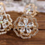 4 Pack Diamond Rhinestone Gold Metal Rose Flower Napkin Rings, Decorative Napkin Buckle Holders