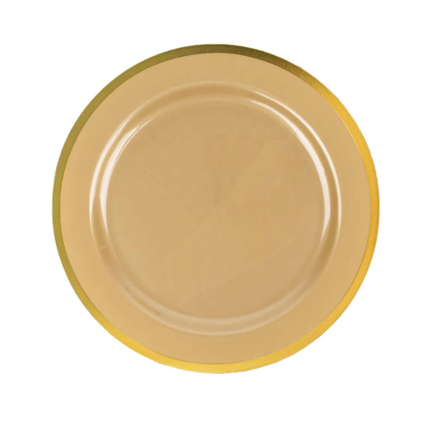 10-Pack Plastic 10" Round Dinner Plates in Gold - Disposable Party Plates for Classy Banquets & Special Occasions