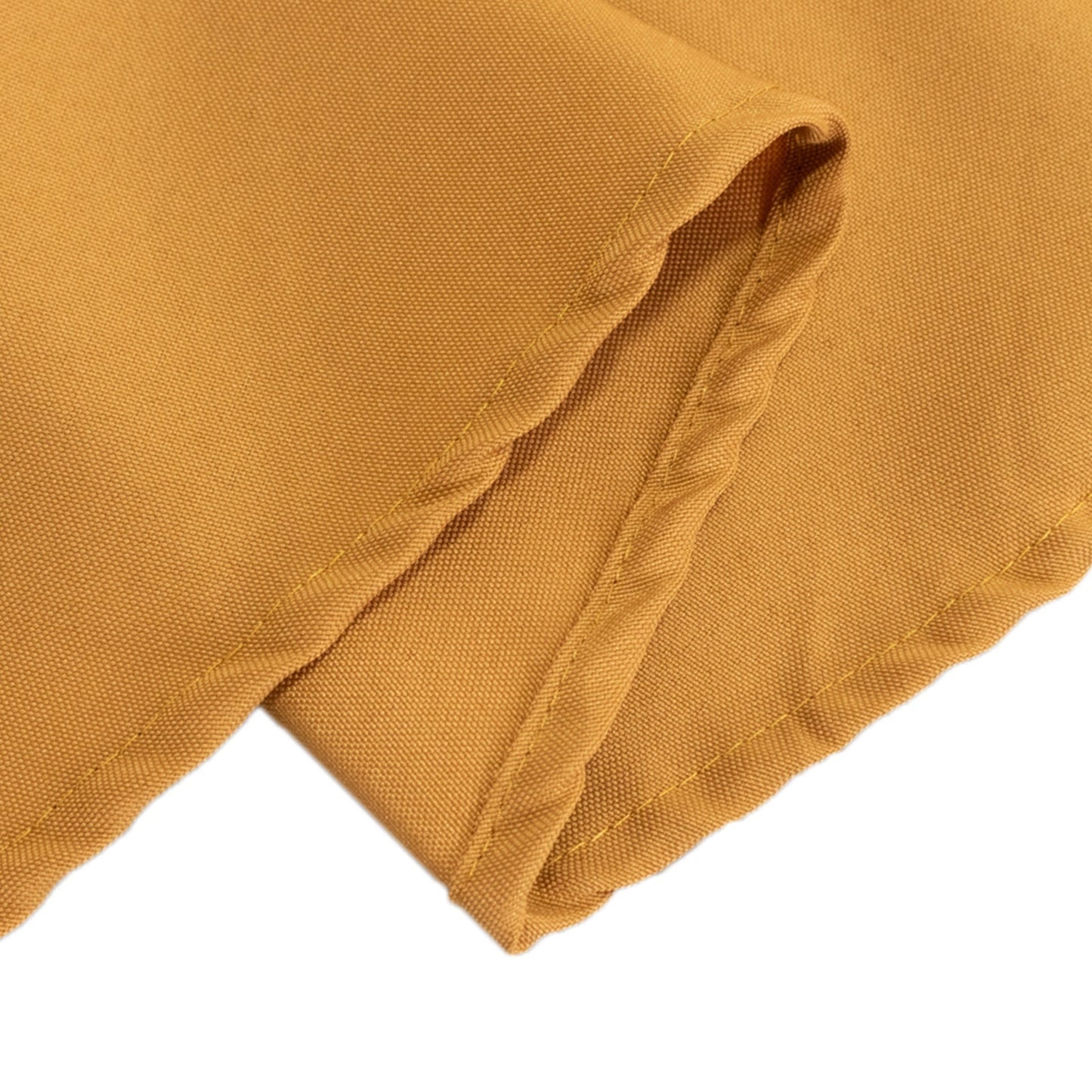 Premium Polyester 90" Round Tablecloth Gold - Stain and Wrinkle-Resistant 220GSM Table Cover for Weddings & Event Decor