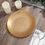10-Pack Plastic 8" Round Dessert Plates in Gold with Gold Rim - Glossy Disposable Appetizer Salad Plates