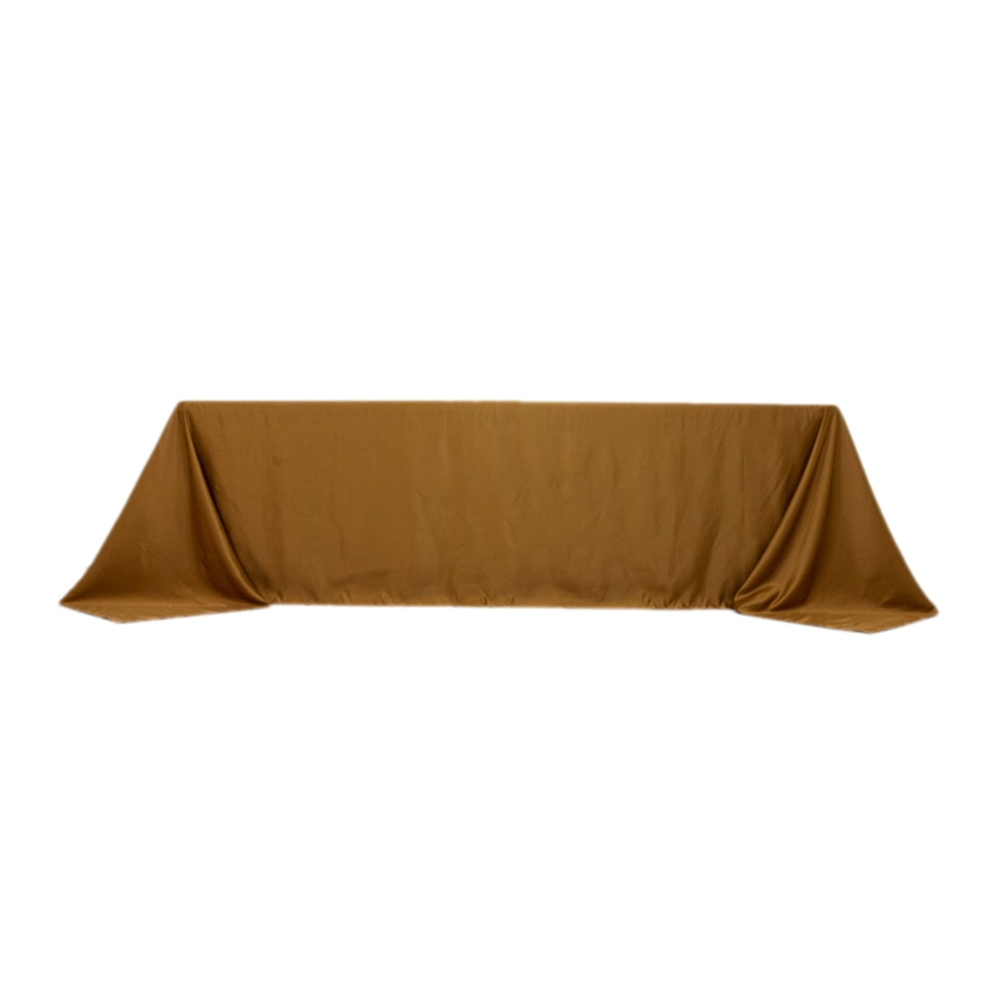 Lamour Satin 90"x156" Rectangle Tablecloth Gold - Luxurious, Soft Seamless Table Cover for Stylish Settings