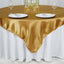 Satin 72"x72" Table Overlay Square Tablecloth Gold - Smooth Finish for Luxurious Events