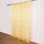 8ftx8ft Gold Embroider Sequin Event Curtain Drapes, Sparkly Sheer Backdrop Event Panel With Embroidery Leaf