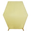 8ftx7ft Champagne Metallic Shimmer Tinsel Spandex Hexagon Wedding Arbor Cover, 2-Sided Backdrop