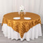 Satin 72"x72" Table Overlay Square Tablecloth Gold - Stripe Table Topper