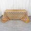 Mesh 90"x156" Rectangle Tablecloth Gold - Wave Sequin Embroidered Design for Refined Occasions