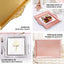 2-Pack Acrylic Square Serving Trays 10" in Metallic Gold with Embossed Handles, Decorative Dinner Party Food Platters