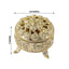 12-Pack Plastic Fillable Mini Candy Container in Vintage Ornate Round Box Style Metallic Gold - Candy Treat Favor Boxes 2.5"