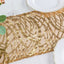 Sequin Mesh 12"x108" Table Runner Gold Wave Embroidered Design for Stylish Occasions