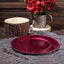 6-Pack Acrylic Round Charger Plates 13" in Hot Pink with Beaded Rim, Dinner Charger Event Tabletop Decor