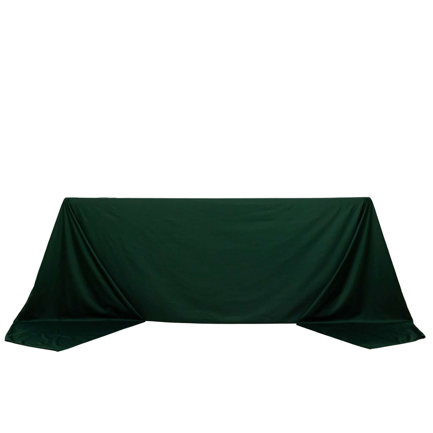 Scuba Rectangular 90"x156" Tablecloth Hunter Emerald Green - Wrinkle Free, Stain Resistant & Seamless Table Cover