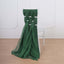 5 Pack Chiffon Chair Sashes Hunter Emerald Green - Soft & Lightweight Designer Chair Bows 22"x78"