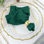 5 Pack Taffeta 20"x20" Napkins Hunter Emerald Green - Accordion Crinkle Dinner Napkins