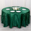 Satin Striped 120" Round Tablecloth Hunter Emerald Green - Silky Smooth Seamless Table Cover