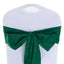 5 Pack Taffeta 6"x106" Chair Sashes Hunter Emerald Green Accordion Crinkle Texture - Stylish Decor for Weddings & Gatherings