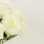 2 Bushes 17" Ivory Premium Silk Jumbo Rose Flower Bouquet, High Quality Artificial Wedding Floral Arrangements