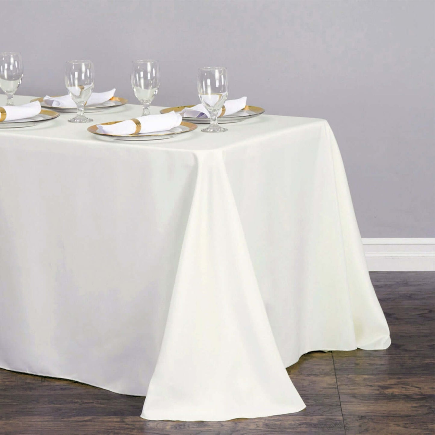 Polyester 50"x120" Rectangle Tablecloth Ivory - Wrinkle-Resistant Table Cover