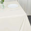 Premium Polyester Square Tablecloth 90"x90" Ivory 220GSM Wrinkle-Resistant Table Cover