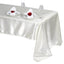 Satin Rectangular 60"x126" Tablecloth Ivory - Smooth and Lustrous Table Cover