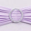 5 Pack Stretch Spandex Chair Sashes Lavender Lilac - Reusable Chair Bands with Silver Diamond Ring Slide Buckle 5"x14"
