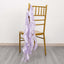 5 Pack Chiffon Satin Chair Sashes Lavender Lilac - Easy to Install Ruffled Curly Willow