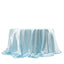 Satin 132" Round Tablecloth Light Blue - Stylish Seamless Table Cover