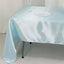Satin Rectangular 60"x126" Tablecloth Light Blue - Smooth and Lustrous Table Cover