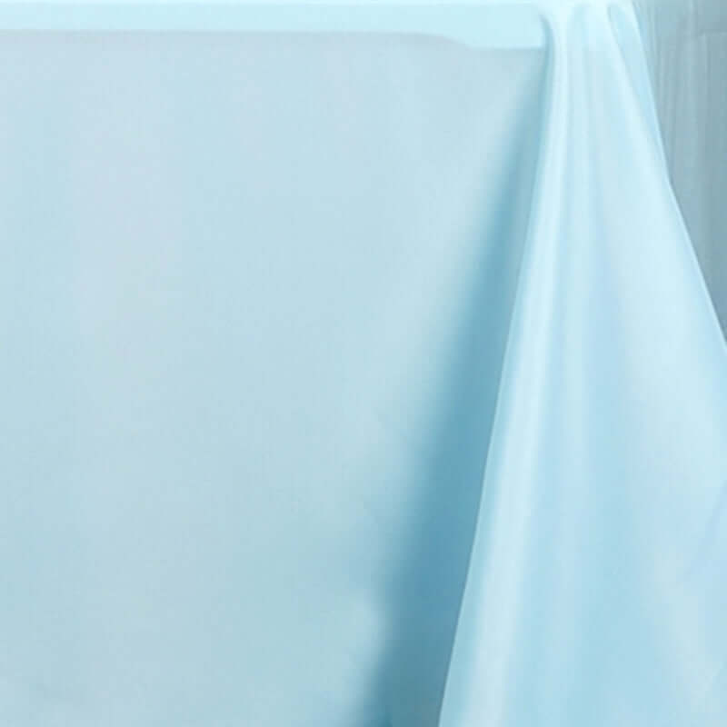 Polyester 90"x132" Rectangle Tablecloth Light Blue - Seamless Wrinkle-Resistant Table Cover