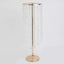 2-Pack Metal Flower Stand Gold with Spiral Hanging Beads - Crystal Pedestal Table Wedding Centerpiece 24"