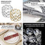 4 Pack Shiny Gold Acrylic Crystal Gem Beaded Napkin Rings