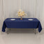 Lamour Satin 60"x102" Rectangle Tablecloth Navy Blue - Durable & Silky Soft Feel Table Cover