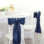5 Pack Taffeta 6"x106" Chair Sashes Navy Blue Accordion Crinkle Texture - Stylish Decor for Weddings & Gatherings