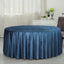 Premium Velvet 120" Round Tablecloth Navy Blue - Reusable Soft & Seamless Table Cover