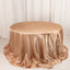 Satin 132" Round Tablecloth Nude - Stylish Seamless Table Cover