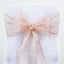 5 Pack Organza Chair Sashes Dusty Rose - Reusable Sheer Chair Bows 6"x108"
