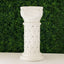 2 Pack White Crystal Beaded Pedestal Stand French Inspired Pillar With 10mm Crystal Studs - 25" Tall PVC