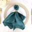 5 Pack Satin 20"x20" Napkins Peacock Teal - Luxurious Shine & Smooth Dinner Napkins