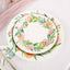 25-Pack Paper 9" Round Dinner Plates in White with Rose/Peony Flower Wreath - Disposable Party Plates for Bridal Showers & Garden Parties