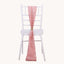 5 Pack Polyester Chair Sashes Rose Gold Metallic Tinsel Fringe - Easy to Use Chair Bows 6"x108"