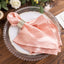 5 Pack Satin 20"x20" Napkins Dusty Rose Glossy Stripes - Durable & Wrinkle-Free Cloth Napkins