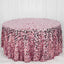 Sequin 120" Round Tablecloth Pink - Seamless Big Payette Table Cover