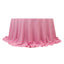Premium Polyester 132" Round Tablecloth Pink - Seamless 220GSM Wrinkle-Resistant Table Cover